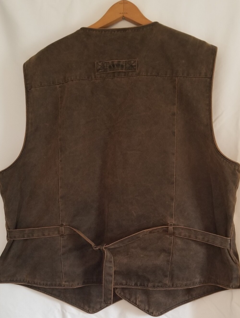 Men's Orvis Lined Brown Button Front Vest Size XXL - Picture 2 of 5
